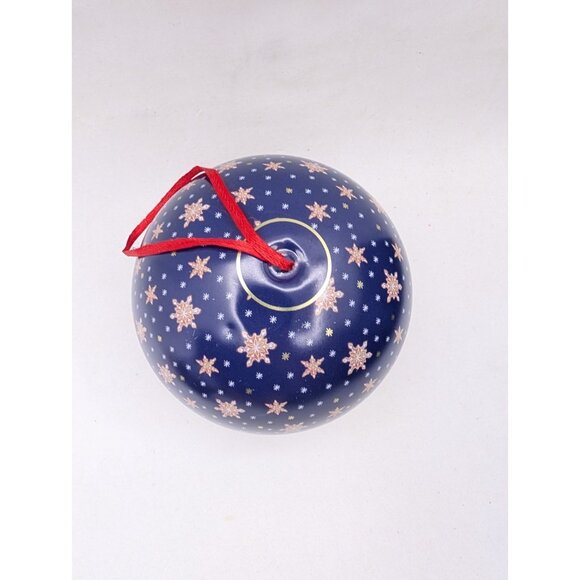 Set of 2 Ornaments Milly Green Tin Spherical Christmas Star stripes Santa READ - Picture 7 of 16